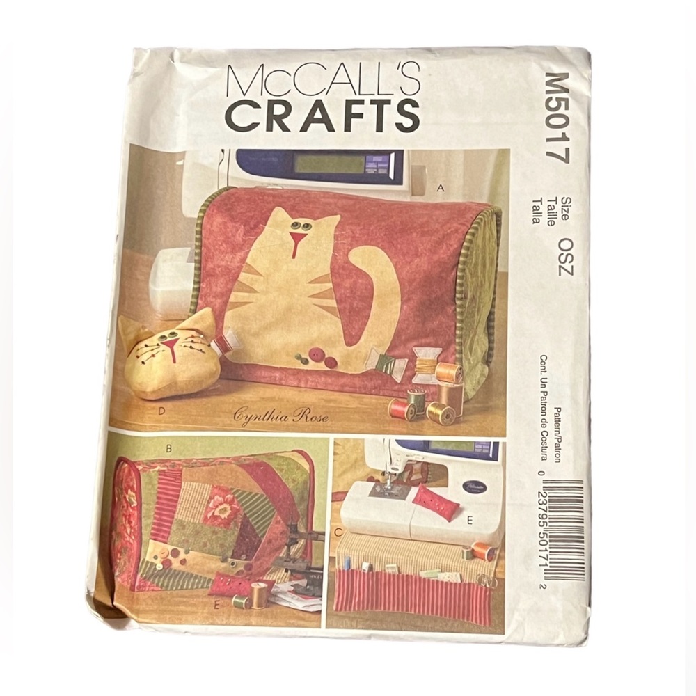 McCall's Crafts - M5017 Sewing Pattern - Sewing Machine Cover Accessories UNCUT